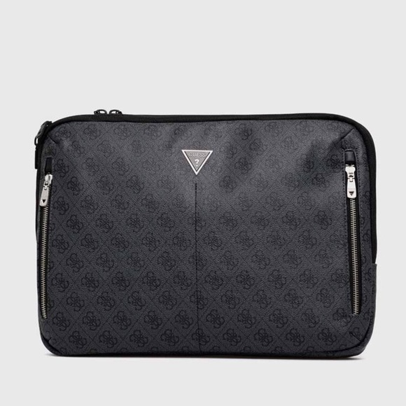 New GUESS Vezzola Smart Briefcase With Pocket - Picture 1 of 13